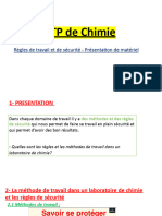 Règles de Travail Et de Sécurité - Présentation de Matériel