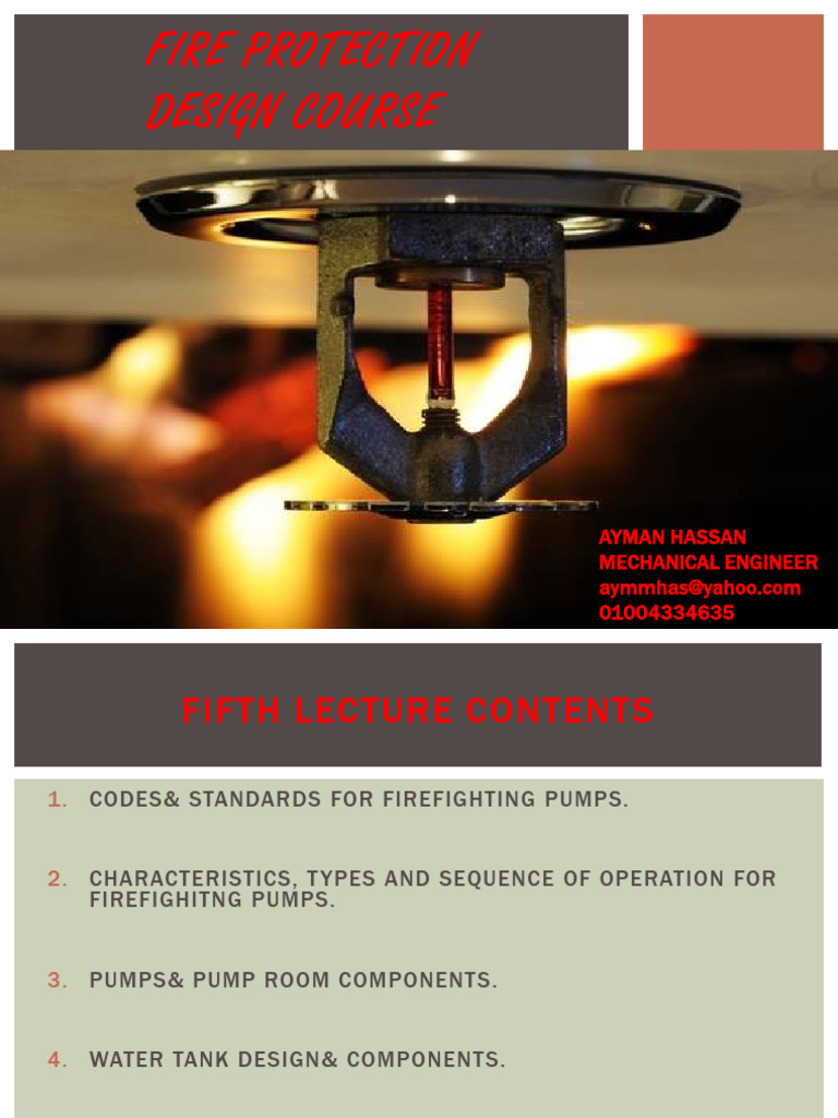 Fire Protection Design Course Overview | PDF | Pump | Valve