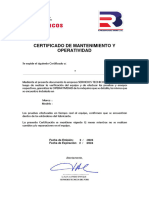 Certificado Operatividad Lubricador Apo