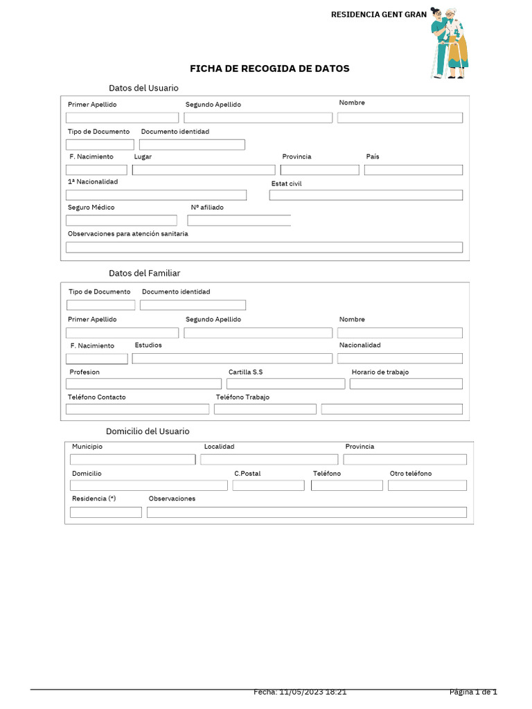 Ficha Recogida De Datos Pdf Pdf