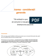 Comunicarea - Considerații Generale