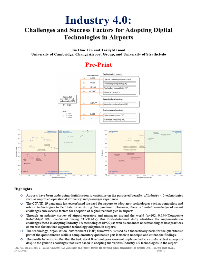 Industry 40 Challenges and Success Factors For Ado | PDF | Computing ...