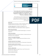 IXX Jornadas Del Comité de Graduados de La Sociedad Argentina de Diabetes Tema: "Diabetes y Órganos No Clásicos". Mesa 1: Pulmón y Diabetes Mellitus