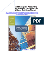 Instant Download Financial and Managerial Accounting The Basis For Business Decisions 17th Edition Williams Solutions Manual PDF Scribd