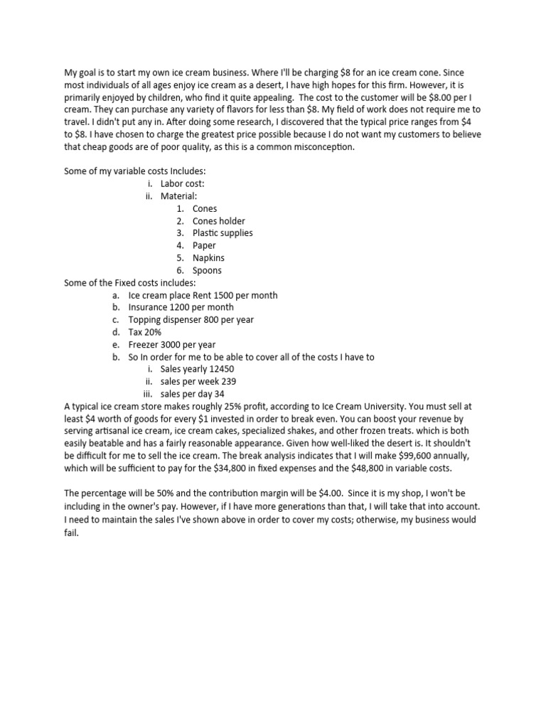 Ice Cream Business PDF