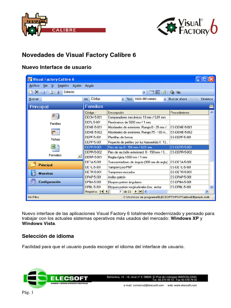 Novedades Visual Factory Calibre 6 | PDF
