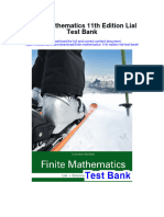 Instant Download Finite Mathematics 11th Edition Lial Test Bank PDF Scribd