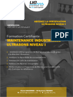 Maintenance Industrielle - Ultrasons Niveau I: Formation Certifiante