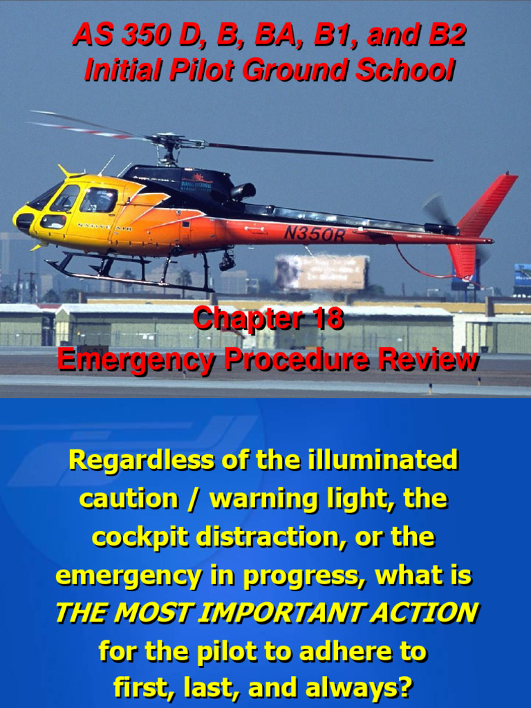 AS350 Emergency Procedures Overview | PDF | Manufactured Goods | Aviation