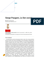 Serge Paugam, Le Lien Social