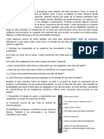 Que Cada Uno Tome El Papel de Dramaturgo para Adaptar Una Obra Narrativa y Hacer Un Guion de Teatro