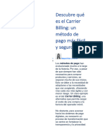 Aprende Sobre El Carrier Billing