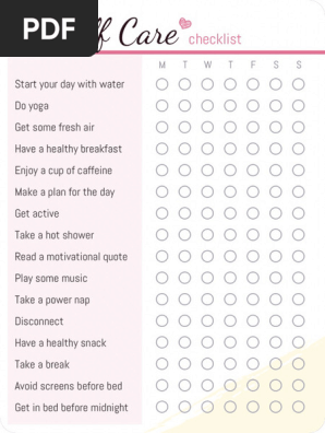 Self care plan