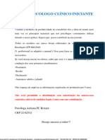Kit Psicologo Clínico Iniciante: Psicóloga Adriana PC Brixner CRP 22-02532