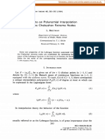 A Note On Polynomial Interpolation at The Chebyshev Extrema Nodes