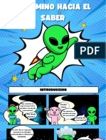 Blue Illustrative Space Alien Adventure Comic Strip Storyboard