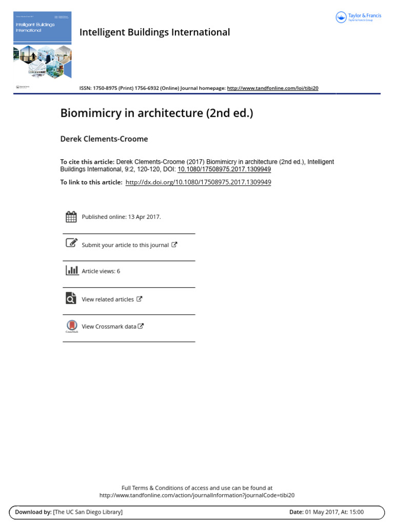 Biomimicry in Architecture Review | PDF | Books | Cognitive Science