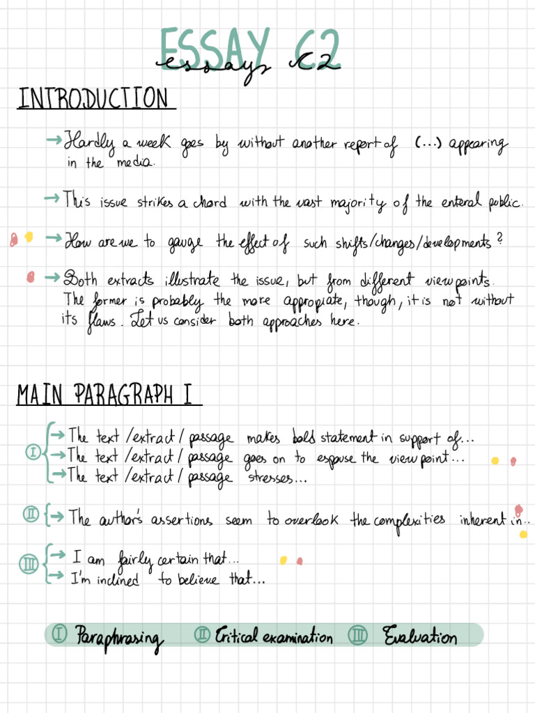 C2 Essay Template | PDF