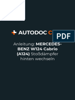 DE Anleitung Mercedes Benz w124 Cabrio A124 Stossdampfer Hinten Wechseln