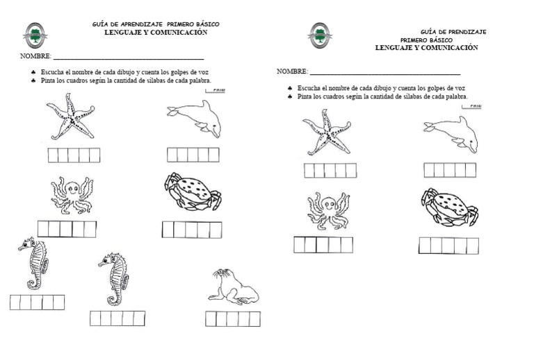 Guía de Separación de Sílabas para Niños | PDF