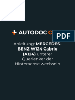 DE Anleitung Mercedes Benz w124 Cabrio A124 Unterer Querlenker Der Hinterachse Wechseln