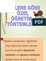 Derslere Göre Özel Öğreti̇m Yöntemleri̇