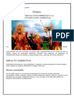 Tema:: Las Fiestas Costumbristas Y La Contaminación Ambiental