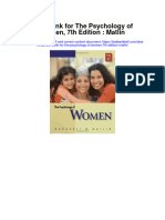 Instant Download Test Bank For The Psychology of Women 7th Edition Matlin PDF Scribd