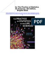 Instant Download Test Bank For The Practice of Statistics in The Life Sciences 4th Edition Brigitte Baldi PDF Scribd