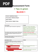 Assessment Form Reflection Report-Including Tips - Block 1 - 1