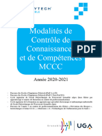 Polytech Grenoble MCCC 2020-2021