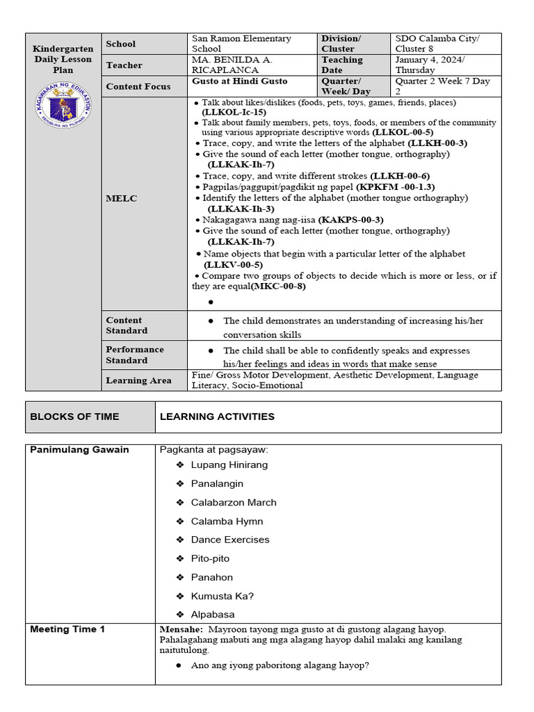 DLL Q2 Week 7 Day2 | PDF