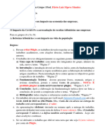 Trabalho em Grupo (Máximo 5 Estudantes) - Fiscalidade