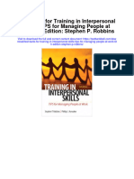 Instant Download Test Bank For Training in Interpersonal Skills Tips For Managing People at Work 6th Edition Stephen P Robbins PDF Scribd