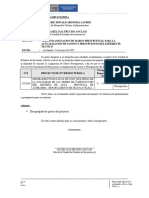 INFORME N°011-2023 - Solicitud Disp. Presupuetal ÑAHUINCUCHO - Actuacion de Costos y Presupuestos