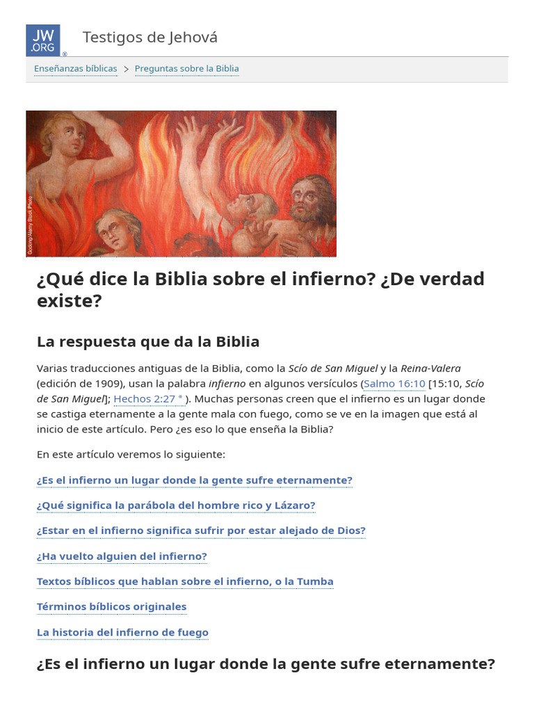 La Verdad Bíblica sobre el Infierno | PDF | Infierno | Biblia