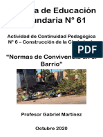 Actividad #6 - Normas de Convivencia en El Barrio