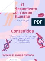 Presentación Biología Cuerpo Humano Células Orgánico Ilustrado Rosa y Lila