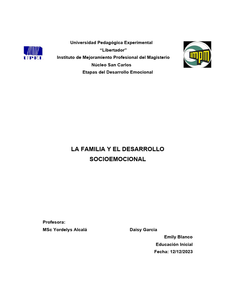 Etapas del Desarrollo Emocional Infantil | PDF | Las emociones ...