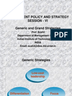 Management Policy and Strategy Session - Vi Generic and Grand Strategies