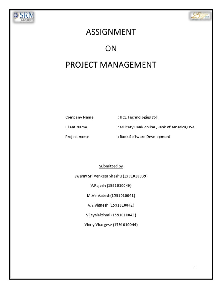 Assignment ON Project Management | PDF | Team Building | Scope ...