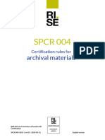 SPCR 004 Certification Rules For Archival Materials
