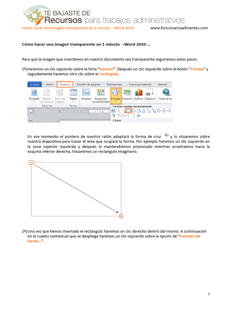 Como Hacer Una Imagen Transparente en 1 Minuto en Word 2010.original ...