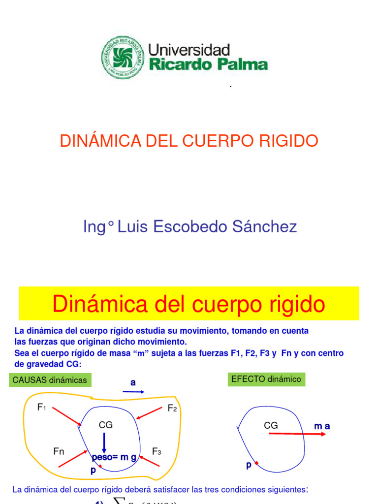 Dinámica del Cuerpo Rígido: Ejemplos y Causas | PDF | Masa | Fricción