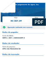 Comprovante de Pagamento de Água, Luz, Telefone e Gás: Valor Data