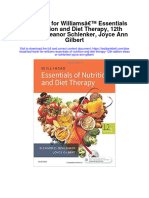 Instant Download Test Bank For Williams Essentials of Nutrition and Diet Therapy 12th Edition Eleanor Schlenker Joyce Ann Gilbert PDF Scribd