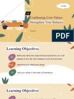 Lesson 3 - Confirming Core Values - Strengthen Your Balance