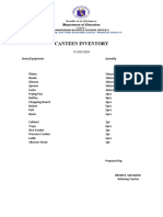 Canteen Inventory