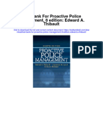 Instant Download Test Bank For Proactive Police Management 8 Edition Edward A Thibault PDF Full