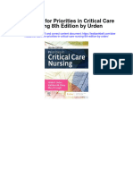 Instant Download Test Bank For Priorities in Critical Care Nursing 8th Edition by Urden PDF Full